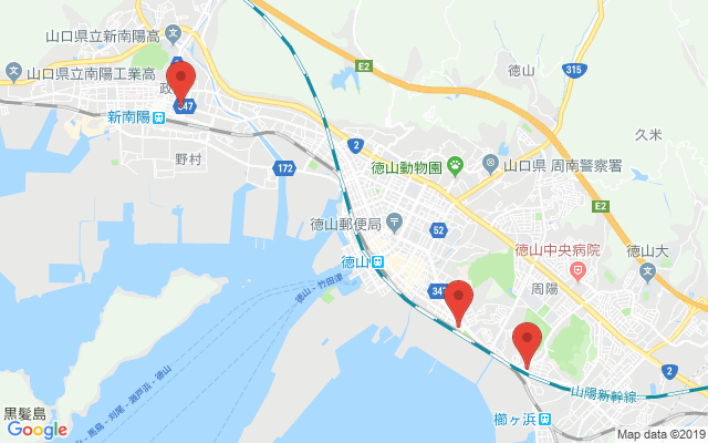 周南の保険相談窓口のマップ